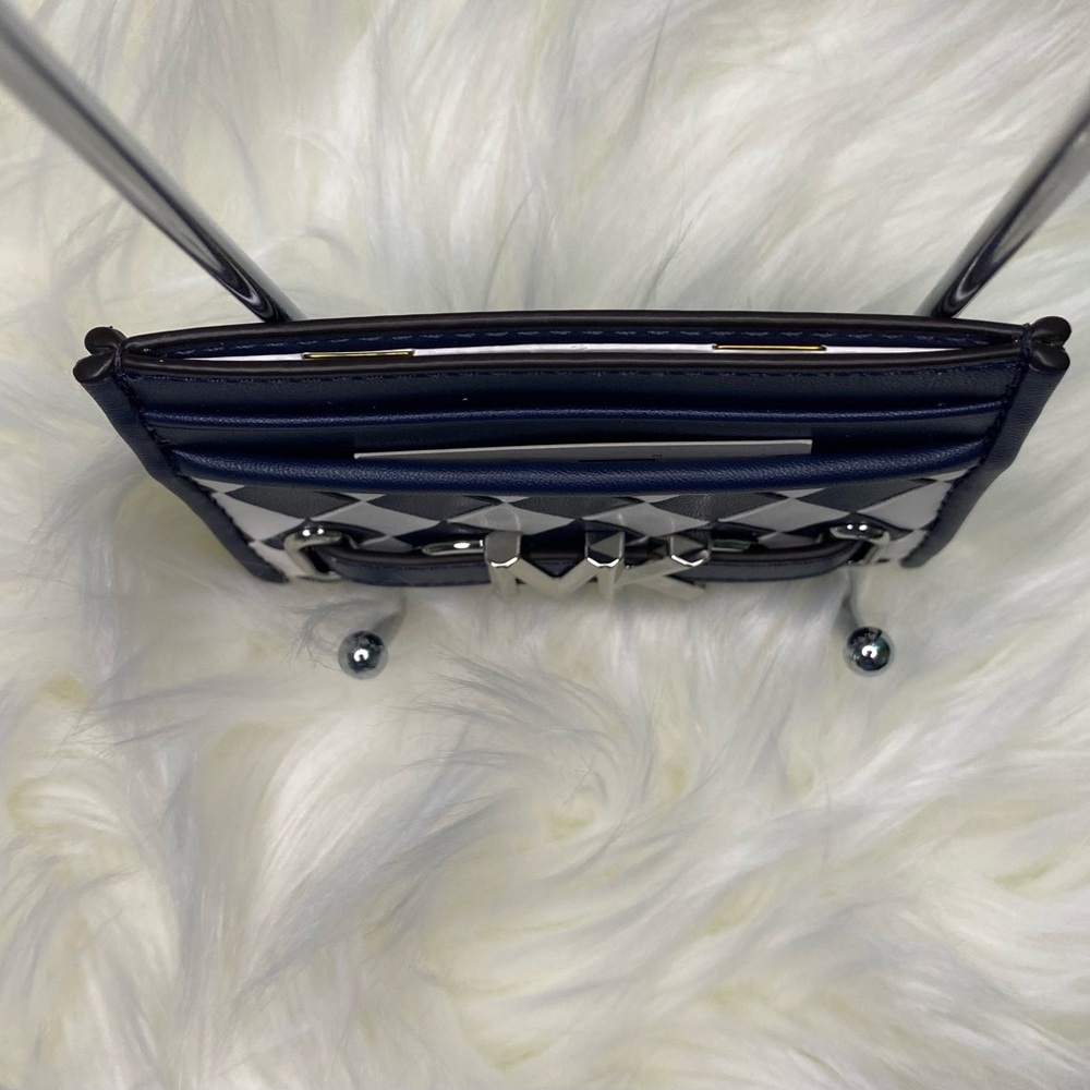 NWT!! Michael Kors Reed Navy LG Card Holder - Picture 3 of 3